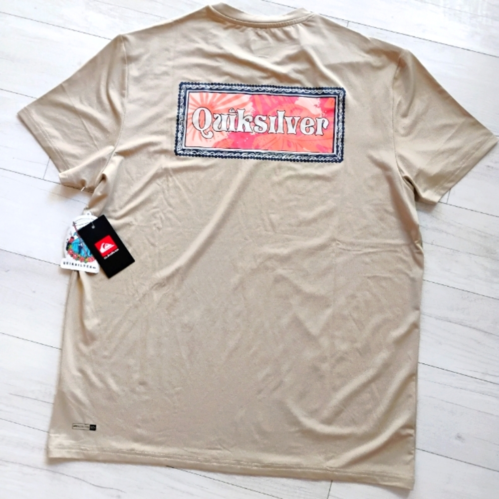 QUIKSILVER NEW Boxed Logo Rashguard Surf Shirt - Picture 5 of 9